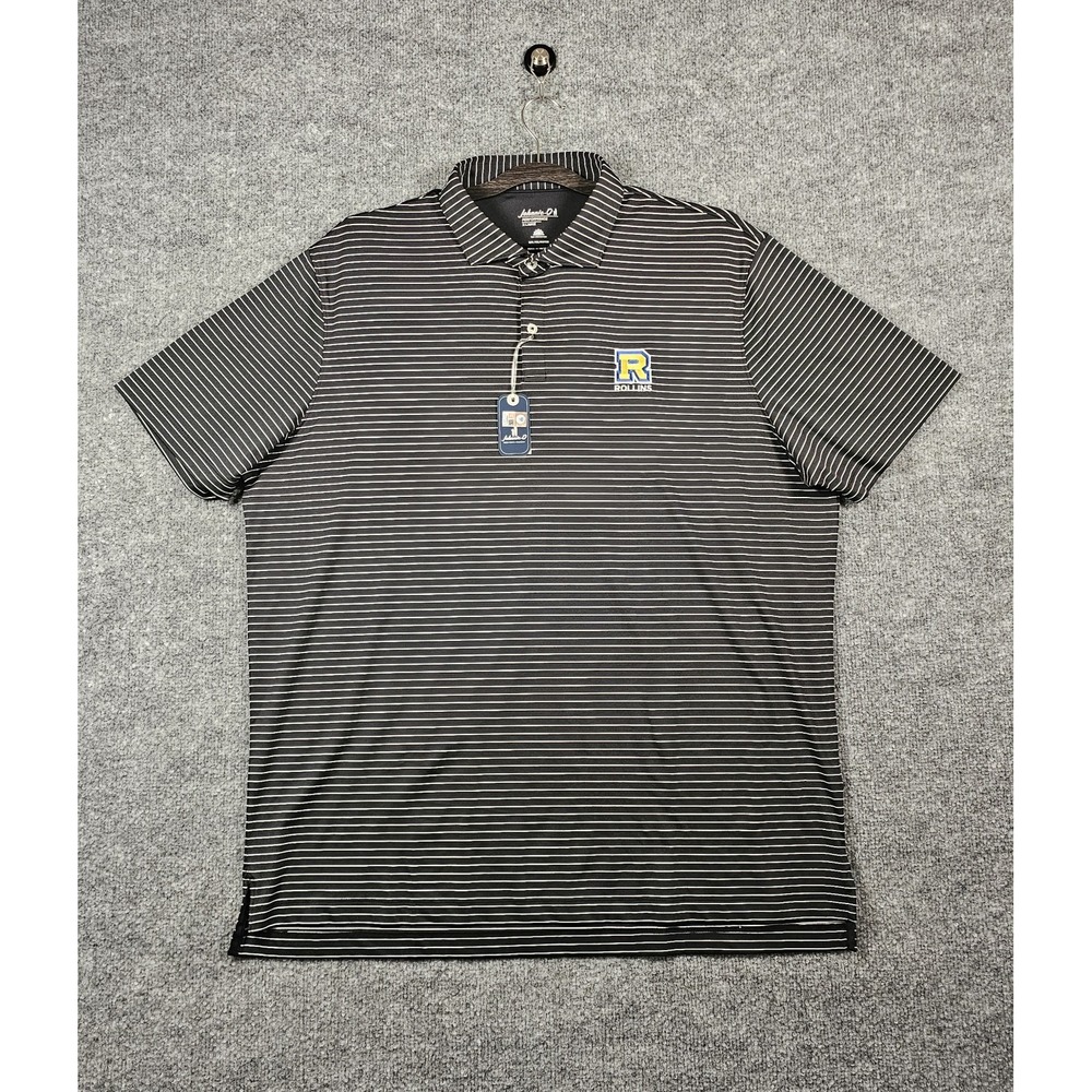 Johnnie-O Black Rollins College Embroidered Performance Polo Shirt Men's Size XL